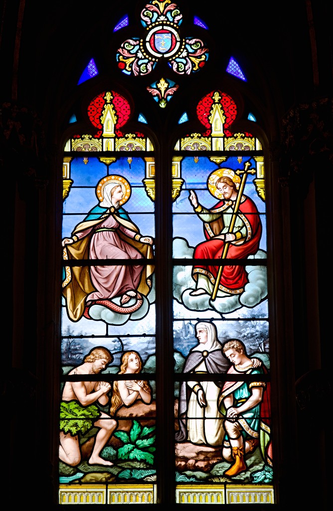 vitre bretagne frankrijk france hdr vilaine vestingstad kerk Notre-Dame olv notre dame chateau kasteel